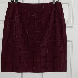 Burgundy skirt from Casual Corner. Size 8 and length is 20 in.